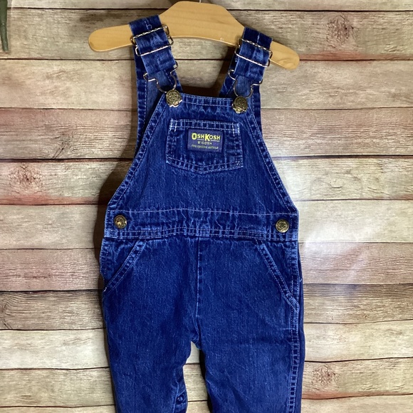 Oshkosh Infant Boy Denim Overalls Size 12mos - Picture 1 of 4